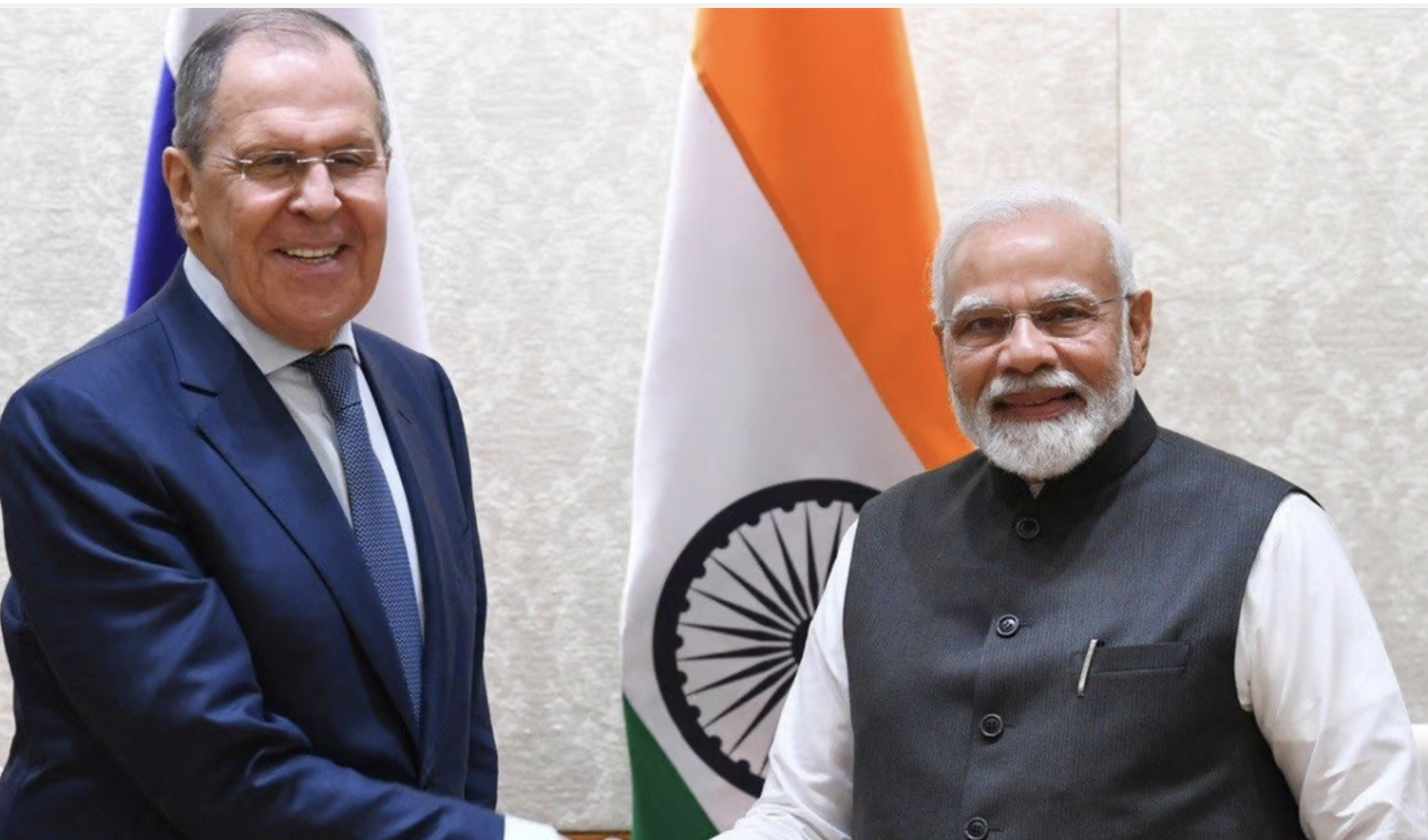 Russian Foreign Minister Sergei Lavrov meets Indian Prime Minister Narendra Modi on April 1 in New Delhi.png